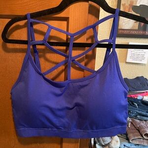 Zenana Outfitters Blue Strappy Sports Bra